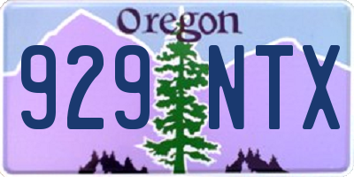OR license plate 929NTX