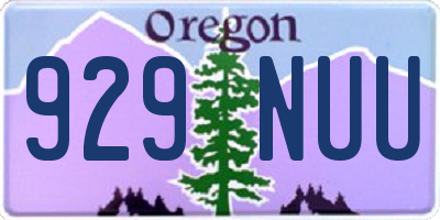 OR license plate 929NUU