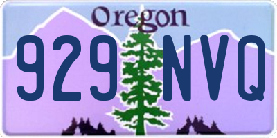 OR license plate 929NVQ