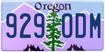 OR license plate 929ODM