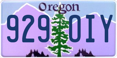 OR license plate 929OIY