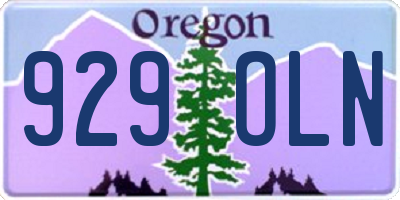 OR license plate 929OLN