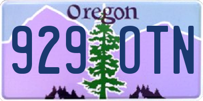OR license plate 929OTN