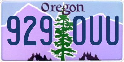 OR license plate 929OUU
