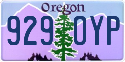 OR license plate 929OYP