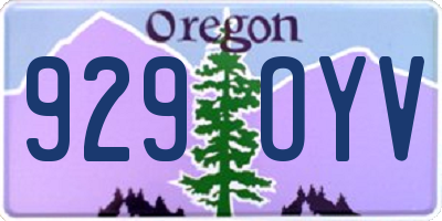 OR license plate 929OYV