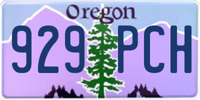 OR license plate 929PCH