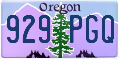 OR license plate 929PGQ