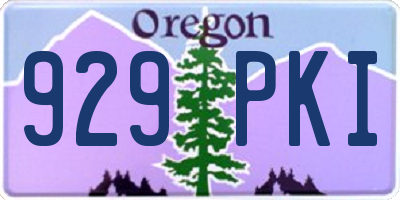 OR license plate 929PKI