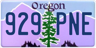 OR license plate 929PNE