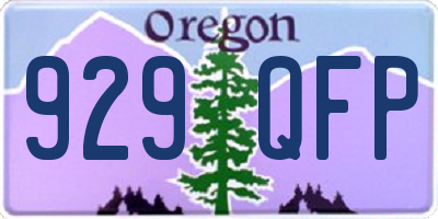 OR license plate 929QFP