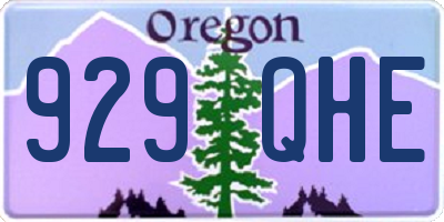 OR license plate 929QHE