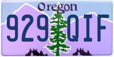 OR license plate 929QIF