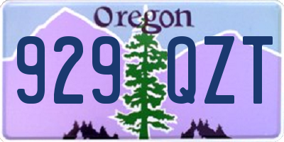 OR license plate 929QZT
