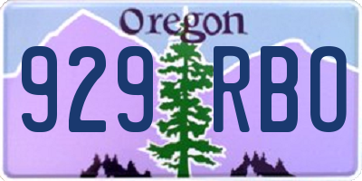 OR license plate 929RBO