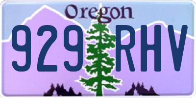 OR license plate 929RHV