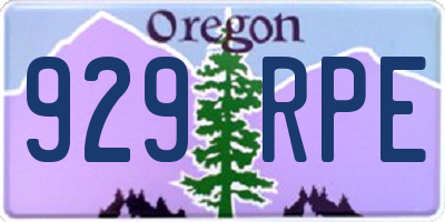 OR license plate 929RPE
