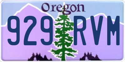 OR license plate 929RVM