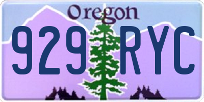OR license plate 929RYC