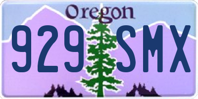 OR license plate 929SMX