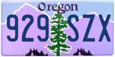 OR license plate 929SZX