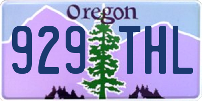 OR license plate 929THL