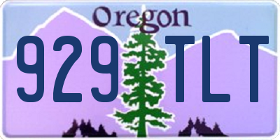 OR license plate 929TLT