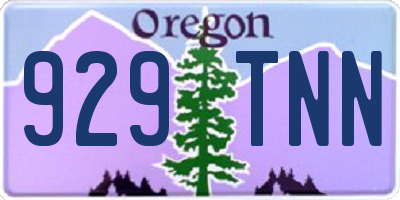 OR license plate 929TNN