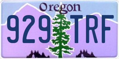 OR license plate 929TRF
