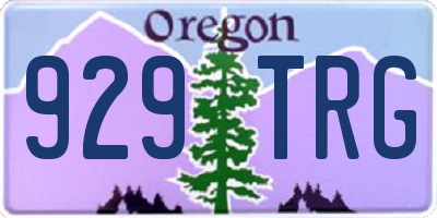 OR license plate 929TRG