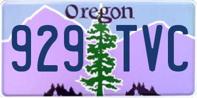 OR license plate 929TVC