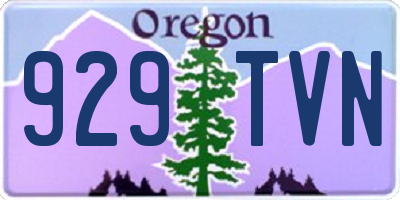 OR license plate 929TVN