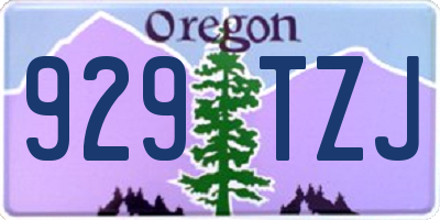 OR license plate 929TZJ