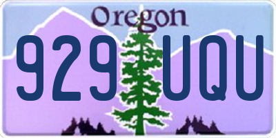 OR license plate 929UQU