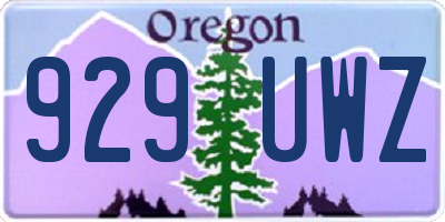 OR license plate 929UWZ