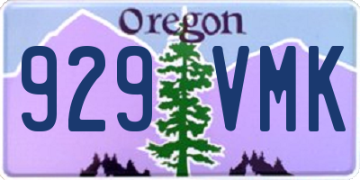 OR license plate 929VMK