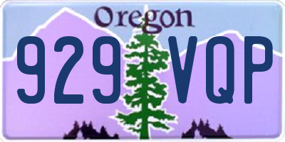 OR license plate 929VQP