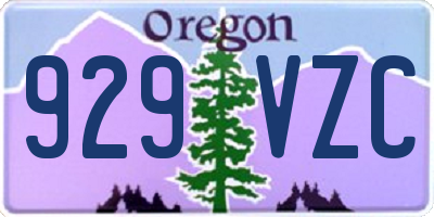 OR license plate 929VZC