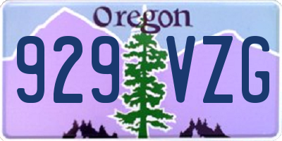 OR license plate 929VZG