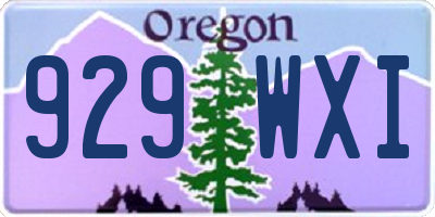 OR license plate 929WXI