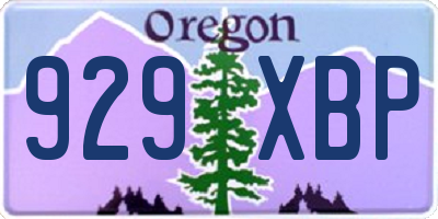 OR license plate 929XBP