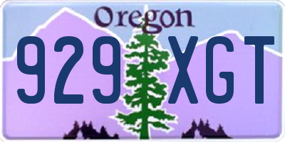 OR license plate 929XGT