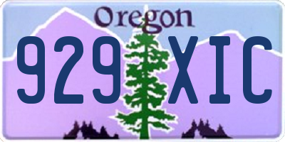 OR license plate 929XIC