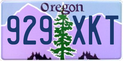 OR license plate 929XKT