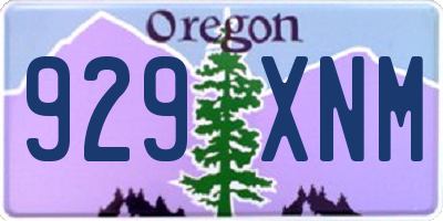 OR license plate 929XNM