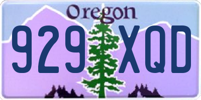OR license plate 929XQD