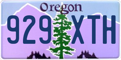 OR license plate 929XTH