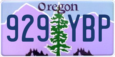 OR license plate 929YBP
