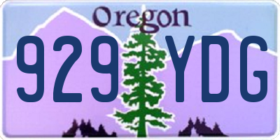 OR license plate 929YDG