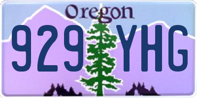 OR license plate 929YHG